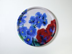 Tr&aelig;bakke ⌀38 cm &ndash; Emil Nolde, Bl&aring; og r&oslash;de blomster